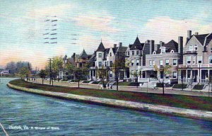 VINTAGE POSTCARD MADE IN GERMANY A GLIMPSE OF GHENT NORFOLK VA 1909 (corner)