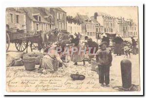 Pouliguen Old Postcard salting sardine TOP