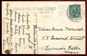 dc1380 - BELLEVILLE Ontario Postcard 1908 Post Office & Customs Office
