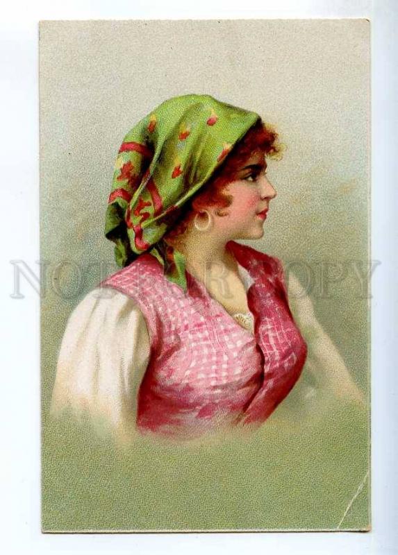 234476 Italy ITALIAN Girl BELLE Vintage LITHO postcard