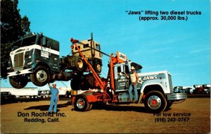 Jaws, Octopus Wrecker Truck Don Rochlitz Salvage Redding California Postcard