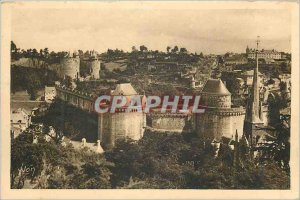 Old Postcard Fougeres (Ille et Vilaine) La Douce France Vue Generale du Chate...