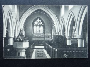 Sussex RUSPER St Mary Magdalene Church Interior c1930s Postcard by Walter Martin