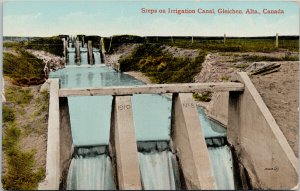 Gleichen Alberta Irrigation Canal Valentine & Sons Postcard G78