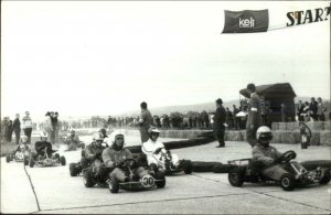 Go-Kart Go Kart Racing 1960s Austria Real Photo Postcard