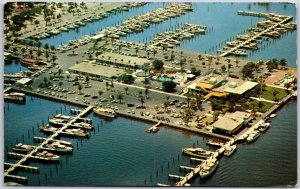 1957 Bahia Mar Florida Lauderdale FL Magnificent Air View Posted Postcard