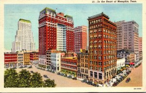 Tennessee Memphis The Heart Of Downtown 1948 Curteich