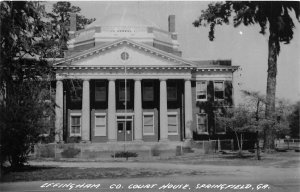 H75/ Springfield Effingham Georgia RPPC Postcard c50s Court House 140