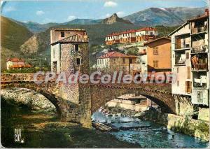 Postcard Modern Landscapes of France Sospel Alps Ms. Alt 350 m the old bridge