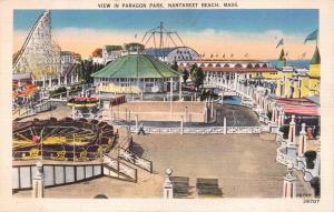 NANTASKET BEACH MASSACHUSETTS~VIEW IN PARAGON PARK POSTCARD