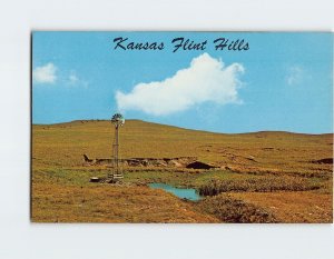 Postcard Kansas Flint Hills Kansas USA