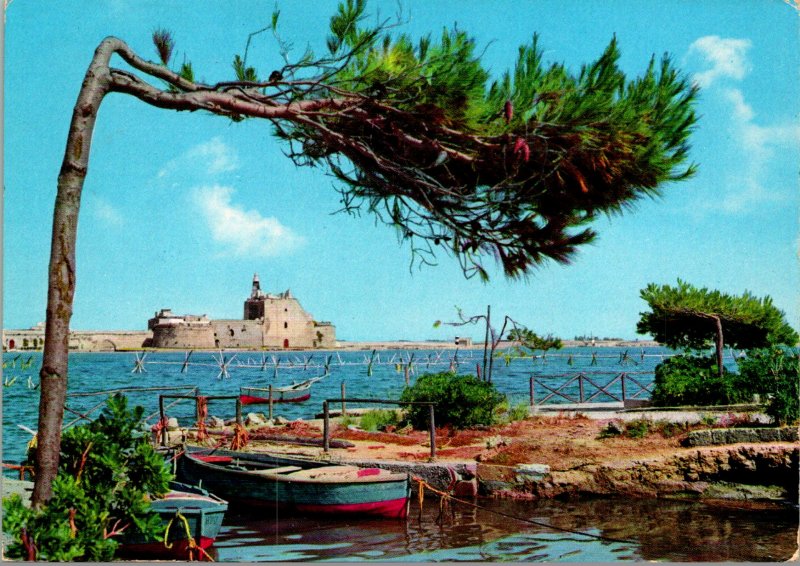 Brindisi Italy Aragonese Castle Postcard used (19704)