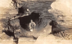 J42/ Hannibal Missouri RPPC Postcard c1940s Jesse James Hideout Cave  136