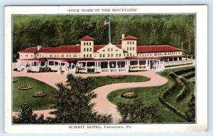 UNIONTOWN, PA Pennsylvania~ Roadside SUMMIT HOTEL c1910s Fayette County Postcard