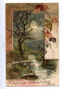 189981 ART NOUVEAU Herbst AUTUMN by GUGGENBERGER Vintage PC