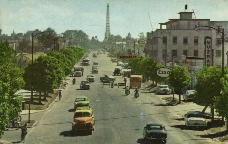 guatemala, GUATE, Seventh Avenue, Esso Gas Station, Cars (1960)