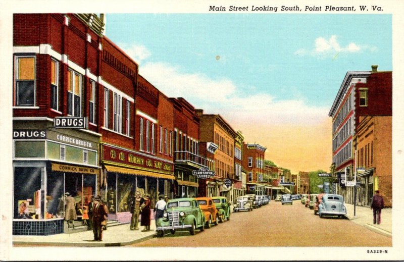 West Virginia Point Pleasant Main Street Looking South Curteich