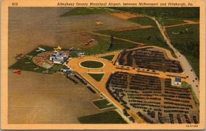 Allegheny County Municipal Airport PA Postcard PC513