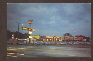 SPRINGFIELD MISSOURI ROUTE 66 LAMPLIGHTER MOTEL OLD CARS NIGHT POSTCARD MO.
