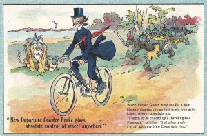 Bristol CT New Bicycle Departure Coaster Brakes Poem 1909 Postcard