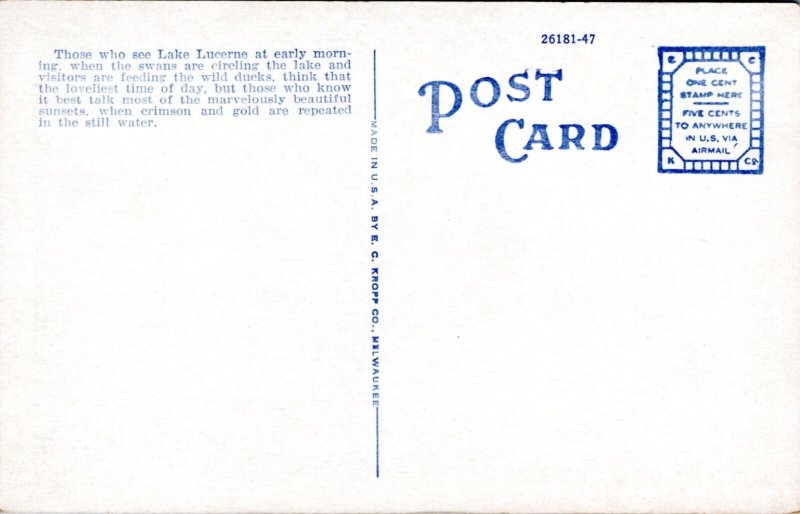 Postcard FL Orlando - Lake Lucerne