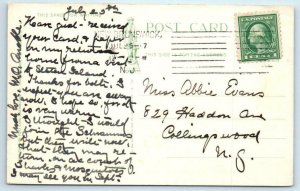 NEW BRUNSWICK New Jersey NJ ~ Free PUBLIC LIBRARY Middlesex County 1917 Postcard