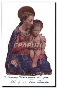 Old Postcard The Virgin and child Antonio Rosselino Victoria and Albert Museum