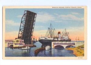 LP40   Corpus Christi, Texas, TX, postcard,  Bascule Bridge,