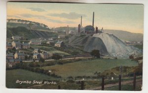 P2944,  postcard brymbo steel works view wales england