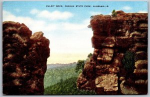 Vtg Delta Alabama AL Pulpit Rock Cheaha State Park 1940s View Unused Postcard