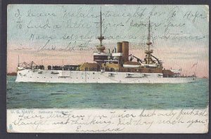 1907 U.S. NAVY BATTLE SHIP ALABAMA, POSTED TO LONDON