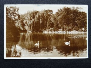 Durham STOCKTON ON TEES Ropner Park THE LAKE c1953 RP Postcard by Valentine