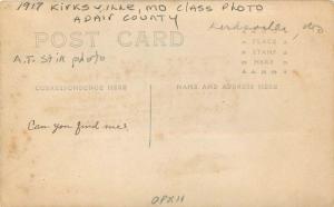 Adair County Class Photo 1917 Kirksville Missouri Postcard ASO Yale Studio 67