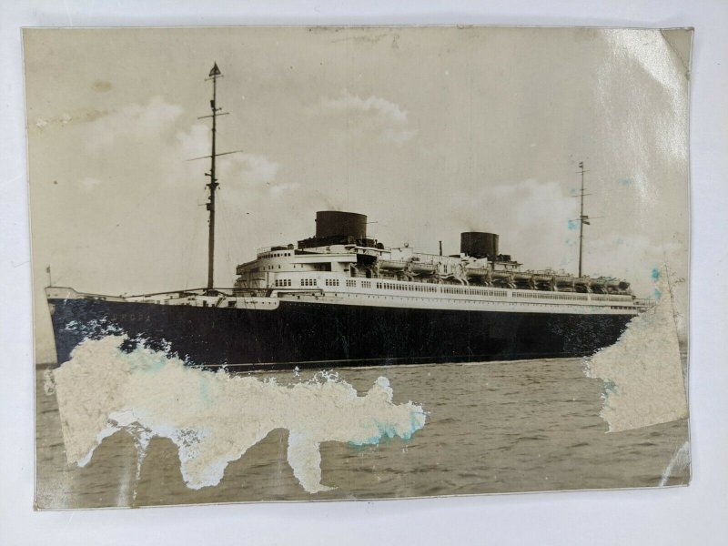 Turbinen-Schnelldampfer Europa RPPC Real Photo North German Lloyd Steam Ship A21 