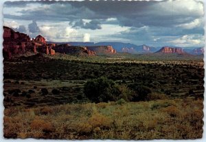 M-88298 Evening light on the red cliffs of Sedona Oak Creek Canyon Arizona