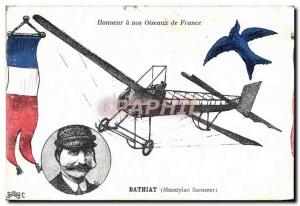 Postcard Old Jet Aviation Bathiat monoplane Sommer
