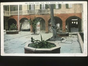 Vintage Postcard 1915-1930 Old French Court Yard New Orleans Louisiana