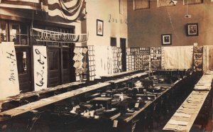 Real Photo Postcard Display of Children's School Projects in Tipton, Iowa~114302