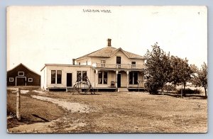 J90/ Sheridan Wisconsin RPPC Postcard c1910 Sheridan House Swing Barn  354