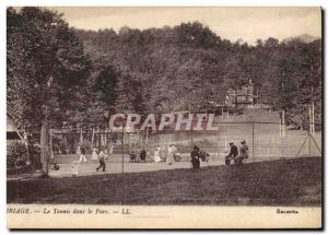 Old Postcard Uriage Tennis in the Park