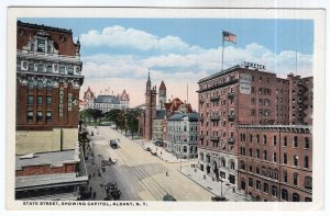 Albany, N.Y., State Street, Showing Capitol