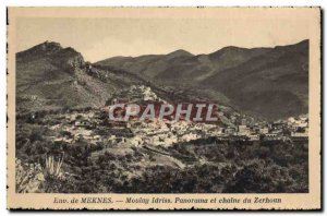 Old Postcard From Approx Meknes Moulay Idriss Zerhoun From Panorama And Chain