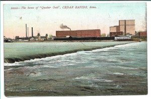 Cedar Rapids, IA - The home of Quaker Oats - 1907 Flag Cancel