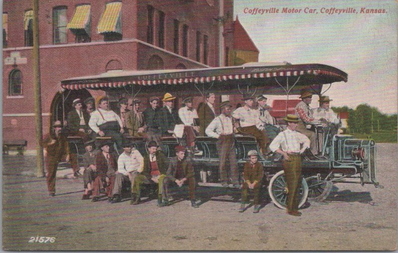 Postcard Coffeyville Motor Car Coffeyville KS