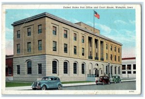 1940 United States Post Office & Court House Building Waterloo Iowa IA Postcard