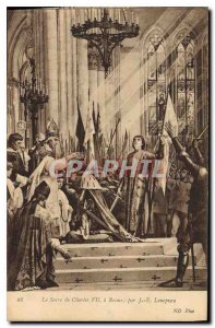 Old Postcard The Coronation of Charles VII in Reims J E Lenepveu Joan of Arc