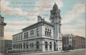 Postcard Post Office Lancaster PA 1909