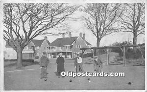 Lawn Bowlers Lawn Bowling 1915 light crease, a lot of yellowing on back from age