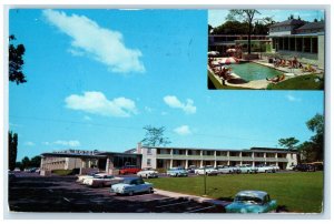 1962 Ultra Modern Park Hotel Swimming Pool Niagara Falls Canada Postcard