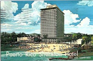 Postcard HOTEL SCENE San Juan Puerto Rico PR AI9716